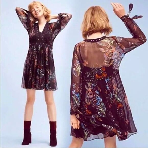 Anthropologie Dresses & Skirts - Maeve nighttime floral dress